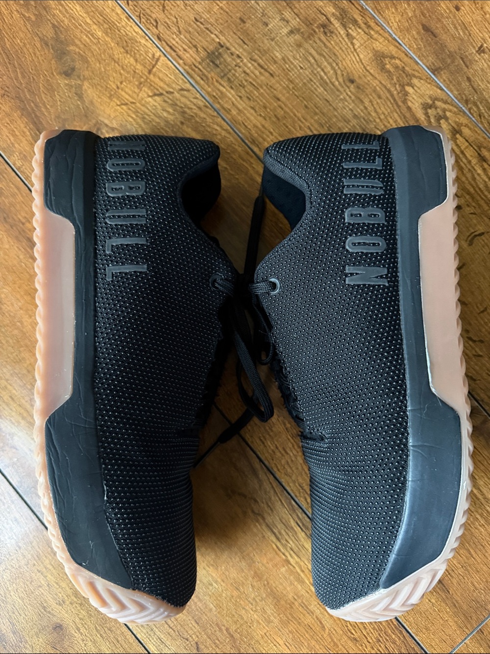 NOBULL Black Knit Lace-Up Athletic Sneakers